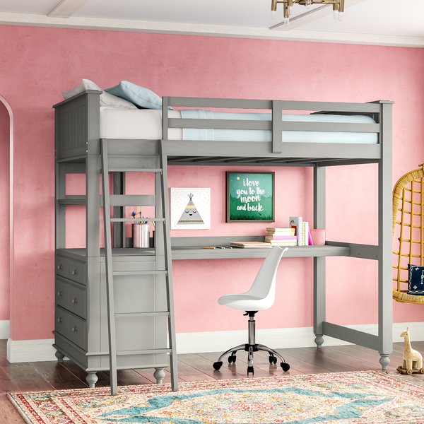 Queen Size Bunk Bed With Desk | Wayfair