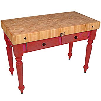 Amazon.com: American Heritage Rustica Butcher Block Table Size