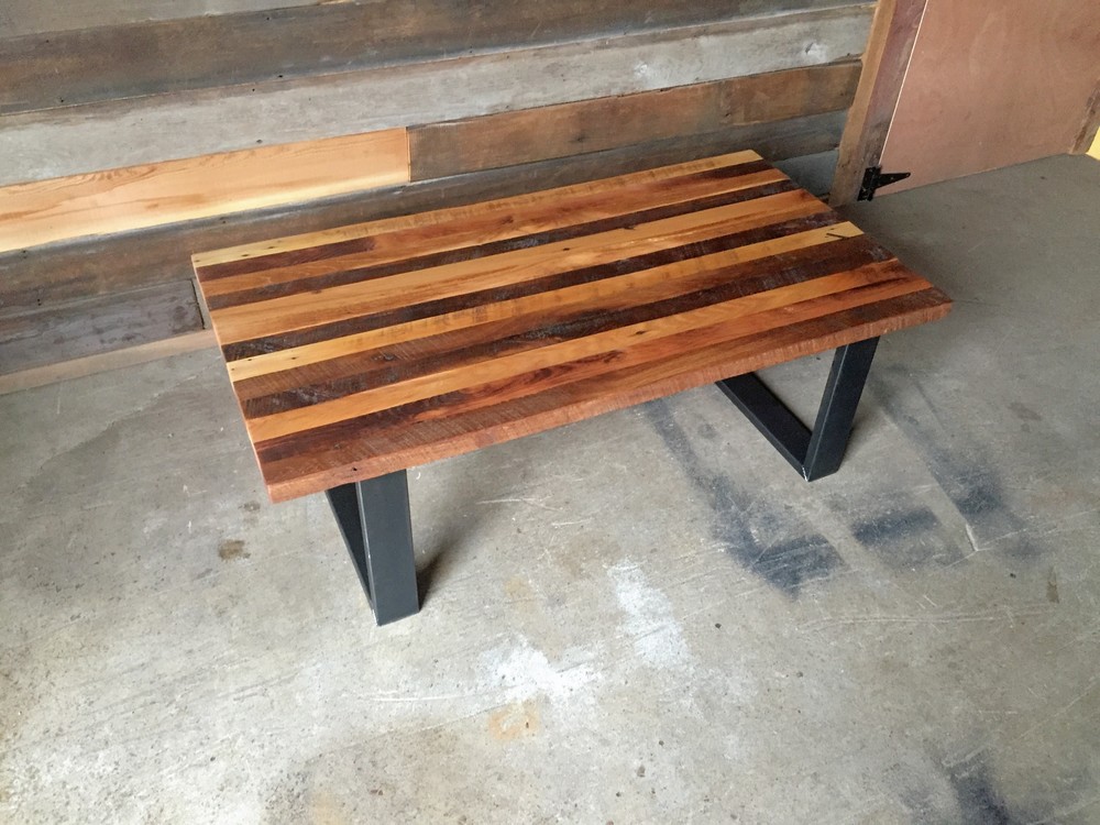 Reclaimed Wood Butcher Block Coffee Table - WHAT WE MAKE