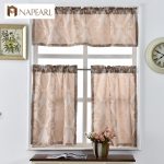 Short kitchen curtains shade window treatments modern door jacquard