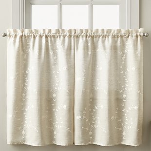 French Linen Cafe Curtains | Wayfair