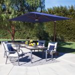 Bali 10 ft. Square Sunbrella Cantilever Umbrella with Cross Base by