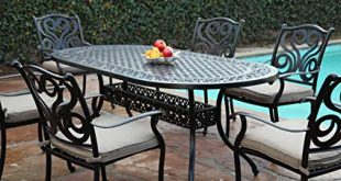 Amazon.com : CBM Outdoor Cast Aluminum Patio Furniture 7 Pc Dining