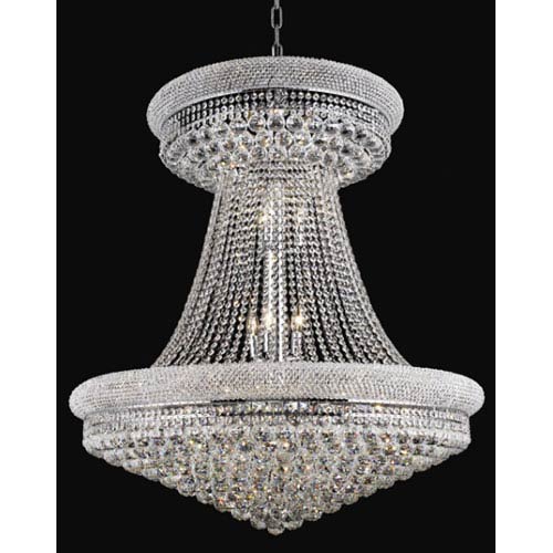 Elegant Lighting Primo Chrome Twenty Eight Light Chandelier With