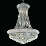 Phube Lighting French Empire Gold Crystal Chandelier Chrome