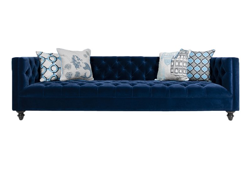 Navy Chesterfield Sofa