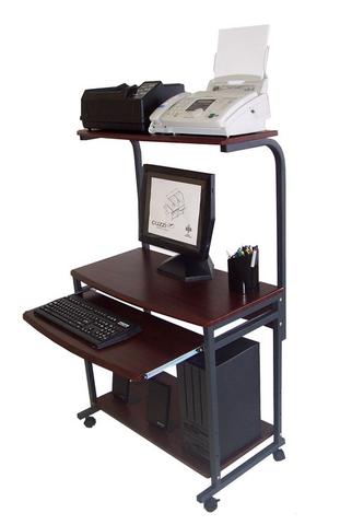 STS-7801 Compact Portable Computer Desk w/ Hutch Shelf & Keyboard