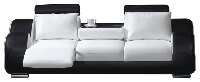 Contemporary Sofa, White and Black - Contemporary - Sofas - by