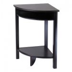 Liso Corner Table, Cube Storage And Shelf - Dark Espresso - Winsome