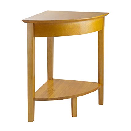 Amazon.com: Winsome Wood Corner Desk with Shelf, Honey: Kitchen & Dining