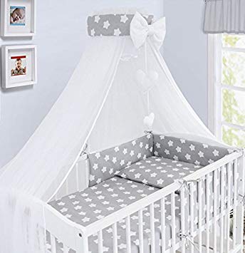 Luxury 10Pcs Baby Bedding Set COT Bed Pillow Duvet Cover Bumper