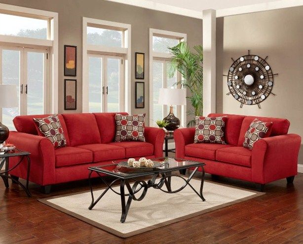 how to decorate with a red couch - Google Search | new house | Red