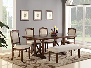 Amazon.com - Dining Room Formal Look Classic 6pc Set Dark Cherry