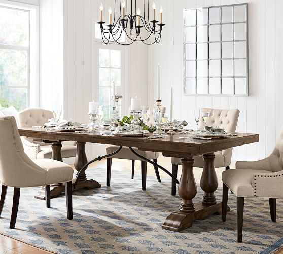 Lorraine Extending Dining Table, Hewn Oak | Pottery Barn