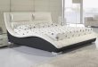 designer modern real genuine leather bed / soft bed/double bed king