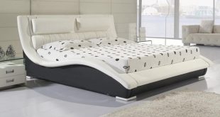 designer modern real genuine leather bed / soft bed/double bed king