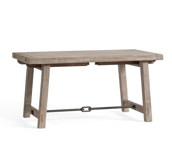 Benchwright Extending Dining Table, Gray Wash | Pottery Barn