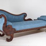 19th Century Empire Recamier or Fainting Couch in Mahogany with