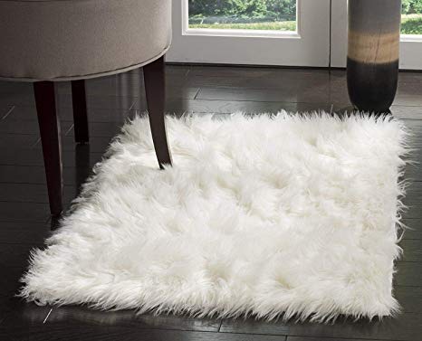 Amazon.com: Pinkday Faux Sheepskin Area Rug Classic Rectangle