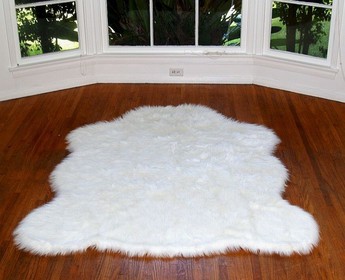 Faux Sheep skin Rug White | Fake Sheep Skin Rug White