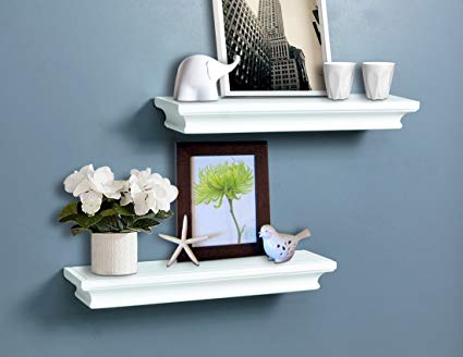 Amazon.com: AHDECOR White Floating Shelves, Ledge Wall Shelf for