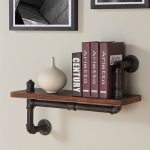 Montana Industrial Pine Wood Floating Wall Shelf 24