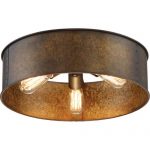 Nuvo Lighting Kettle Weathered Brass Three Light Flush Mount 60/5893