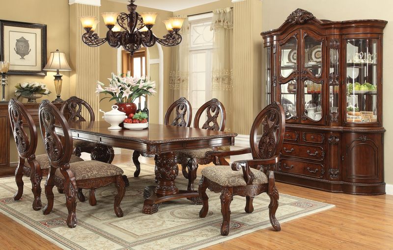 Acme | 60800 Rovledo Formal Dining Room Set with Pedestal Table