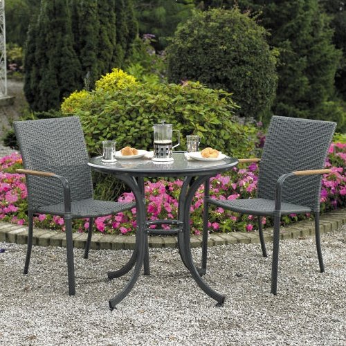 Amazon.com : Home & Garden Direct Naples Cafe Bistro Set for 2