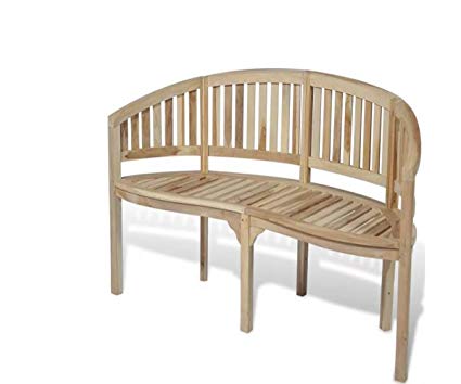 Amazon.com : GT Wooden Semi Circle Bench Outdoor Benches Park Patio