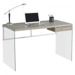 Tempered Glass Computer Desk - Dark Taupe - EveryRoom : Target