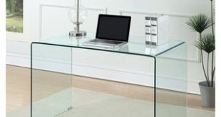 Shop Contemporary Clear Glass Writing Desk - Free Shipping Today