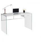 Tempered Glass Computer Desk - Glossy White - EveryRoom : Target