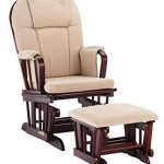 Amazon.com: Shermag Glider Rocker Combo, Cherry with Beige Chenille