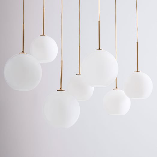 Sculptural Glass Globe 7-Light Chandelier - Mixed | west elm