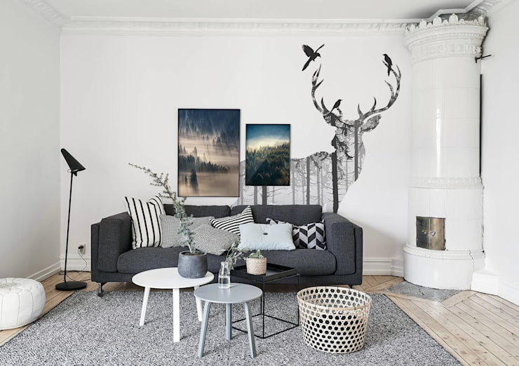 Working with colour: Grey living room ideas