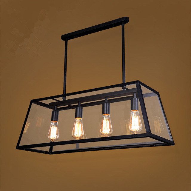 Industrial led pendant lights Vintage Clear Glass Pendant Light