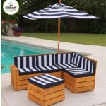 KidKraft Kids Outdoor Sectional Patio Set - Modern - Outdoor Sofas