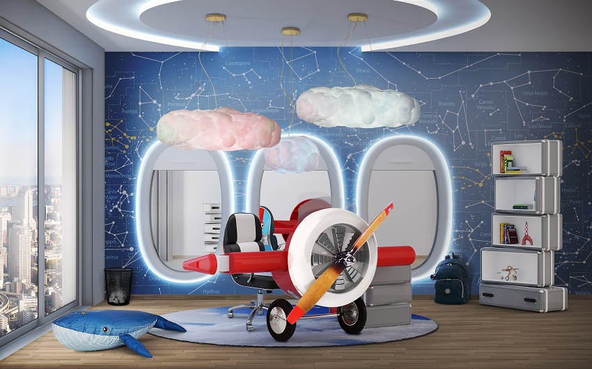 Kids' Room Design - Sky Collection for Little Pilots | Archi-living.com