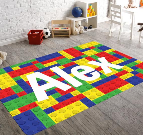 Lego Rug Lego Nursery Nursery Rug Game Room Rug Kids Rugs | Etsy