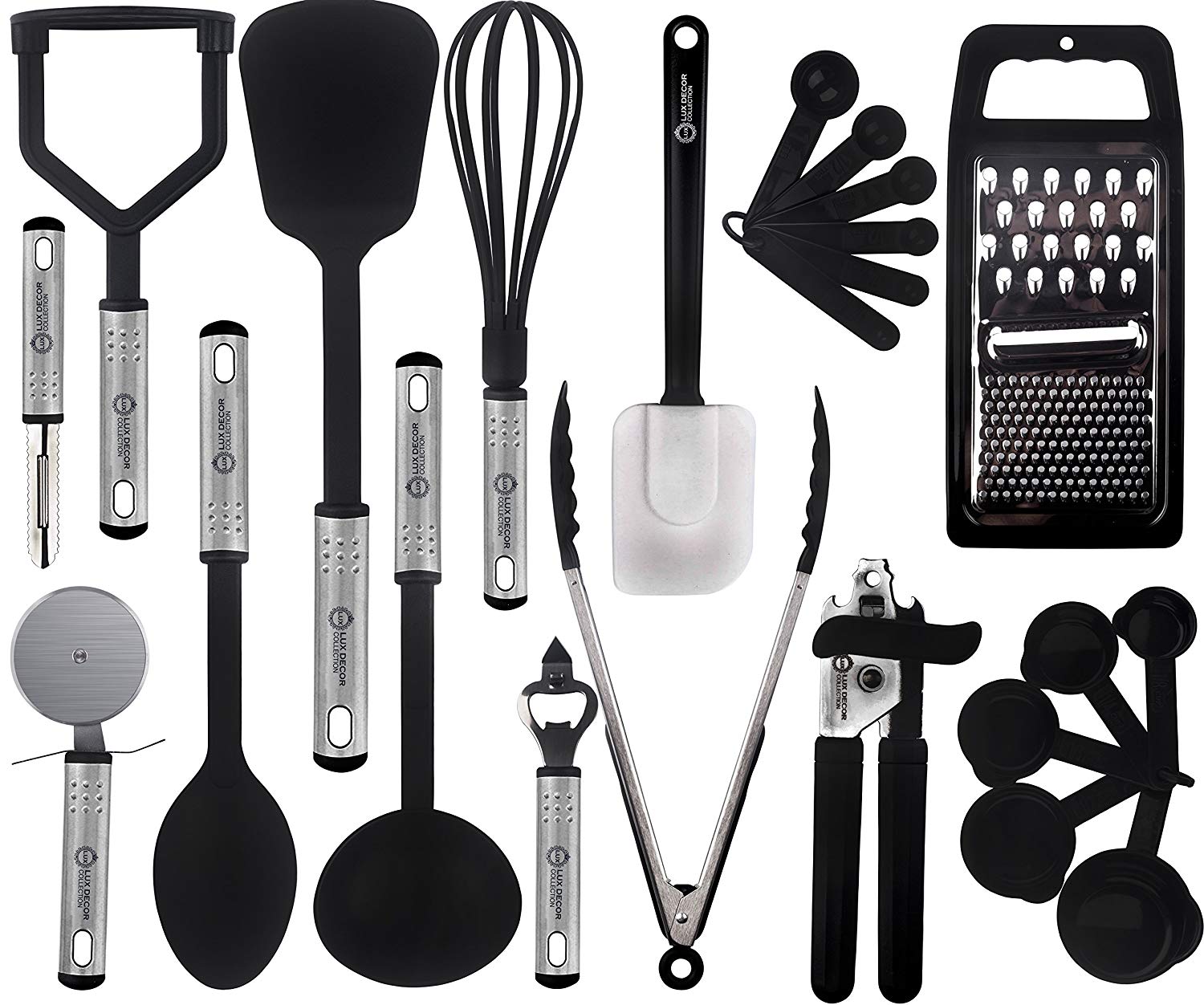 Lux Decor Cooking Utensils Set u2013 23 Pieces u2013 Nylon Kitchen Utensils