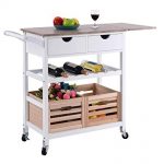 Amazon.com - Costzon Kitchen Trolley Island Cart Dining Storage with