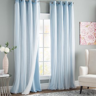 Light Blue Blackout Curtains | Wayfair