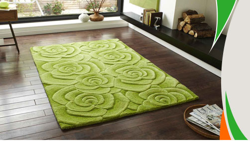 Green Rugs | Shaggy Rugs | Lime Green Rugs | TheRugShopUK