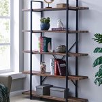 Amazon.com: Homissue 5-Tier Bookcase, Vintage Industrial Wood and