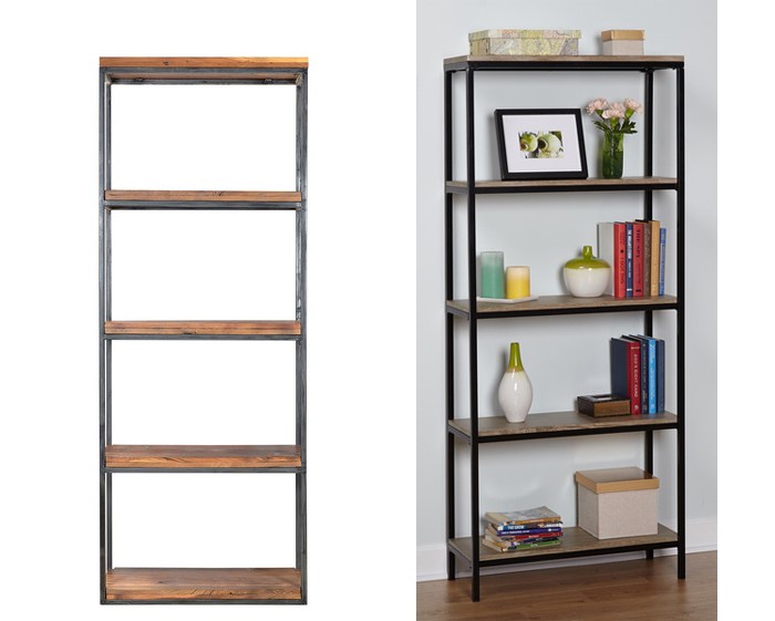 Ikea Hack: Wood and Metal Bookshelf - Real Happy Space