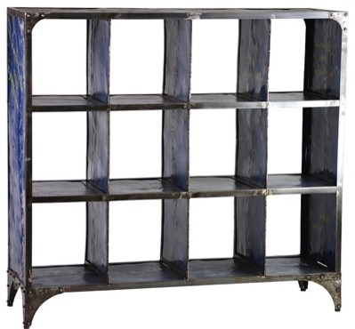 Alchemist Metal Bookshelf - Navy - Industrial - Bookcases - Austin