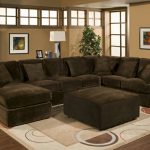 3 pc Bradley sectional sofa with chocolate plush velour microfiber