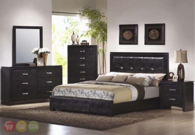 Dylan Modern King Panel Bed Contemporary Black Upholstered Bedroom