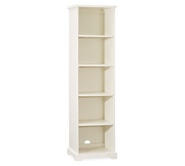 Samantha Narrow Bookcase, Antique White | Pottery Barn